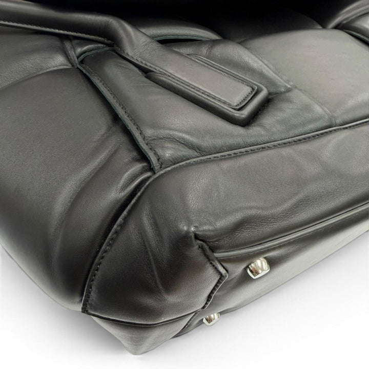美品☆BOTTEGAVENETA ボッテガヴェネタ 573400 パデッド ラージ アルコ ハンドバッグ レザー ブラック イタリア製 レディース 保存袋付き