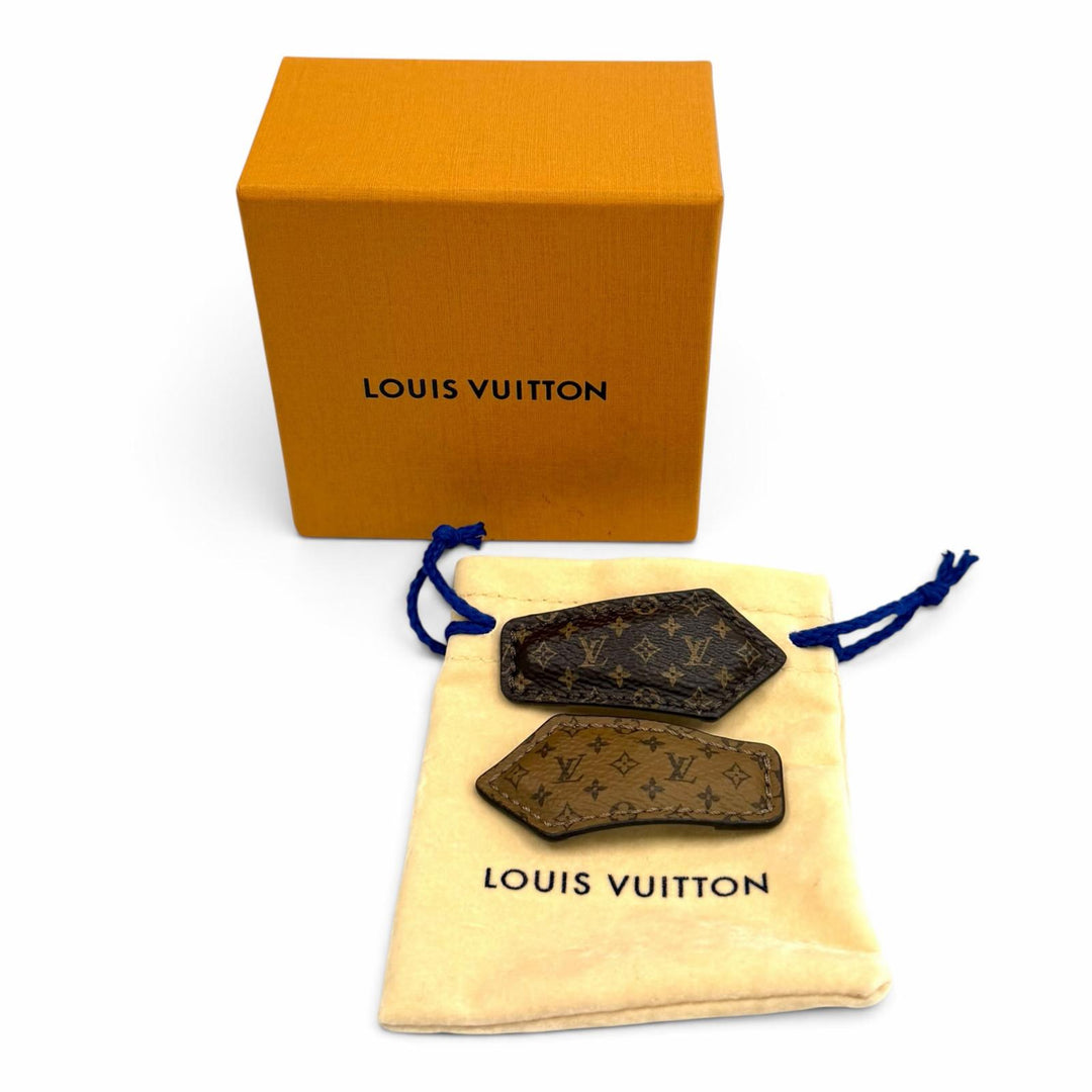 極美品★LOUIS VUITTON ルイヴィトン M02185 セット2 バレッタ LV バックステージ ミニ モノグラムキャンバス ヘアピン 箱・保存袋付