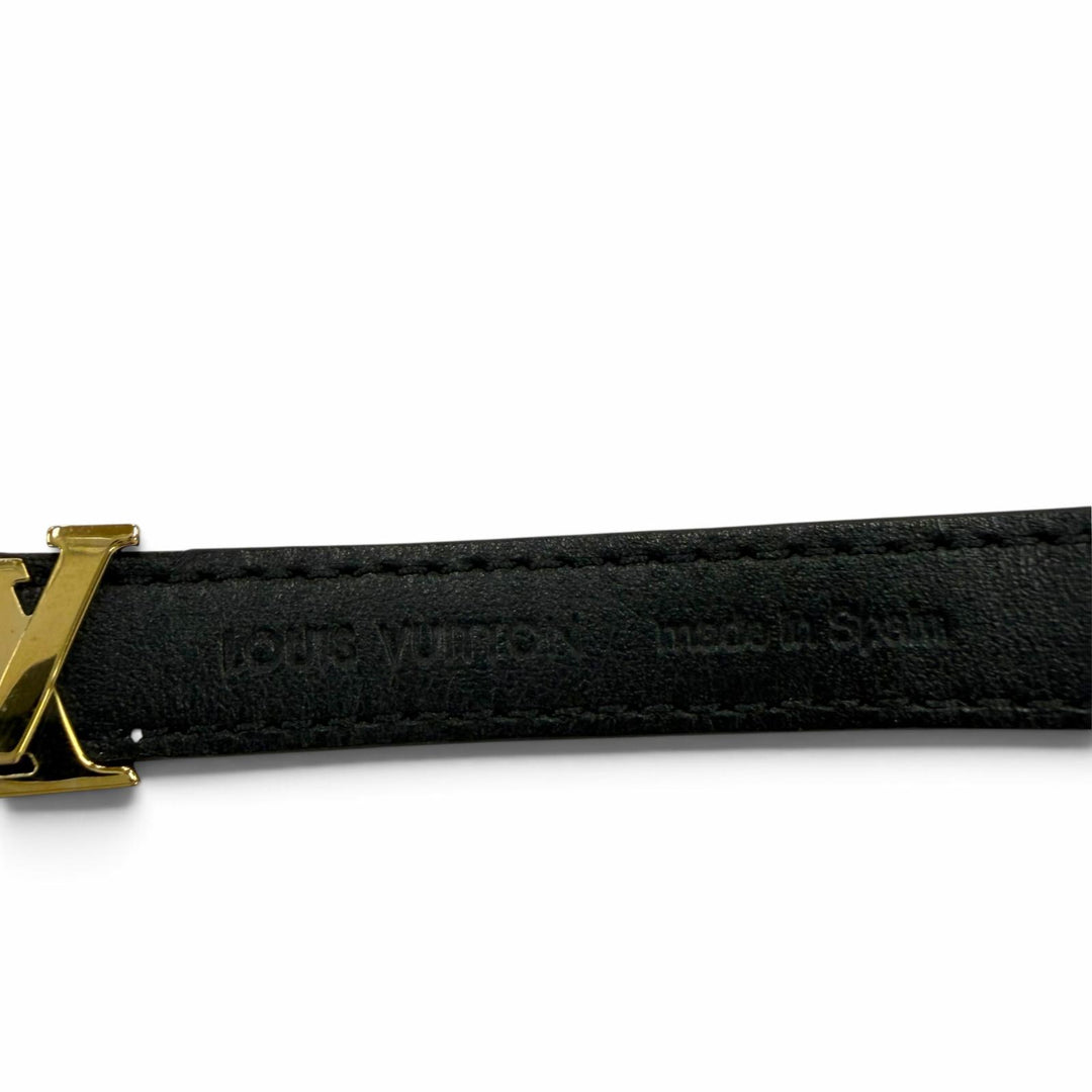 美品☆LOUIS VUITTON ルイヴィトン M8526 モノグラム ブレスレット LVアイコニック レザー ブラウン 19 スペイン製 レディース 保存袋付