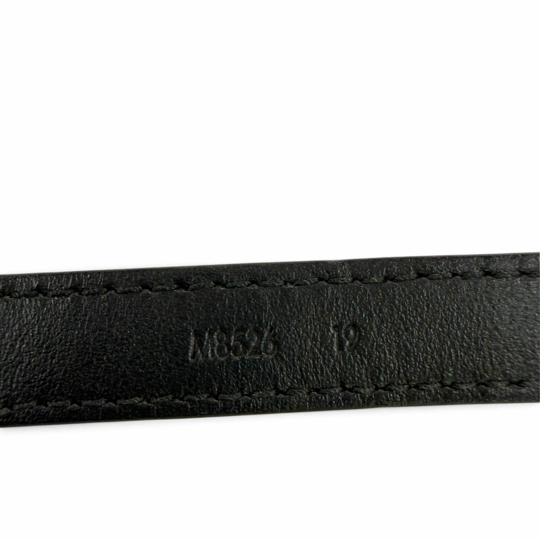 美品☆LOUIS VUITTON ルイヴィトン M8526 モノグラム ブレスレット LVアイコニック レザー ブラウン 19 スペイン製 レディース 保存袋付