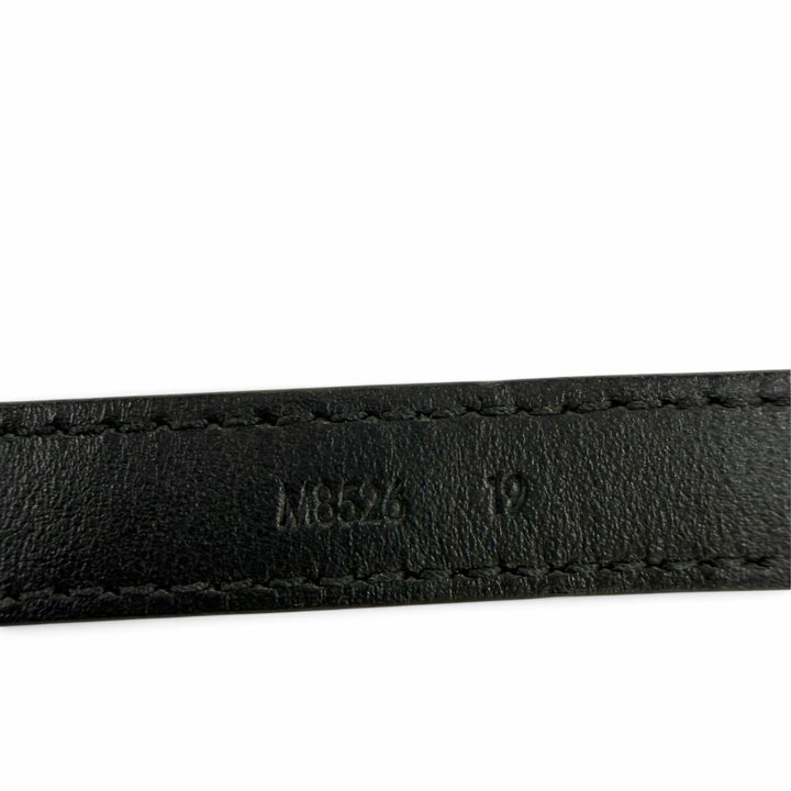 美品☆LOUIS VUITTON ルイヴィトン M8526 モノグラム ブレスレット LVアイコニック レザー ブラウン 19 スペイン製 レディース 保存袋付