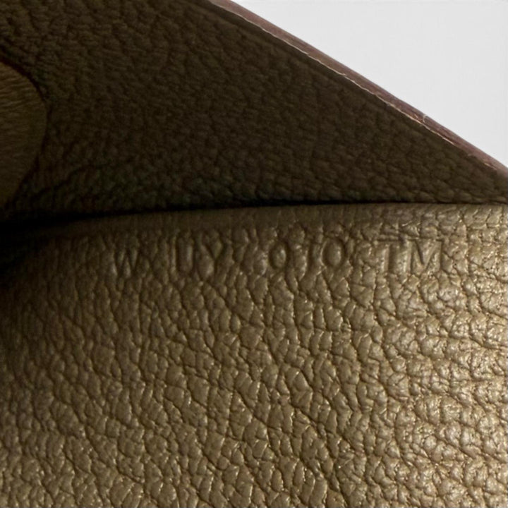 極美品★HERMES エルメス カルヴィ デュオ エトゥープ シェーブル セリエ金具 二つ折り財布 W刻印 フランス製 レディース 箱付き