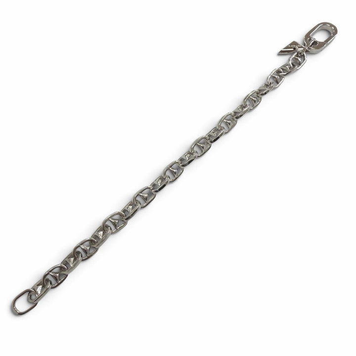 美品▼PRADA プラダ 2JB521 AG925 トライアングルチャーム チェーンブレスレット シルバー M イタリア製 重量22.2g 定価236500円 箱付き