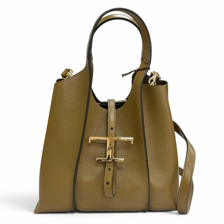 極美品△TOD’S トッズ XBWTSBA9100 Tタイムレス ミニ ショッピングバッグ レザー ポーチ付 2WAY ハンド トートバッグ ショルダーバッグ