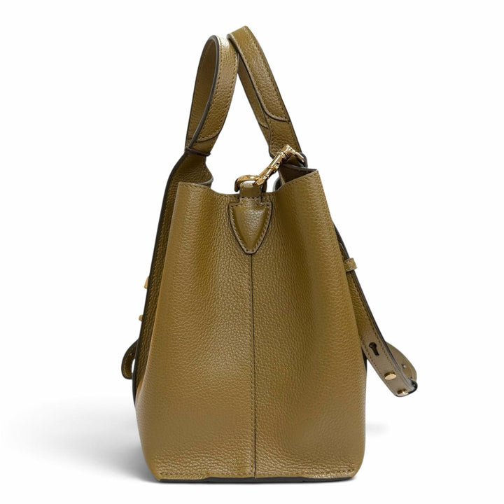 極美品△TOD’S トッズ XBWTSBA9100 Tタイムレス ミニ ショッピングバッグ レザー ポーチ付 2WAY ハンド トートバッグ ショルダーバッグ