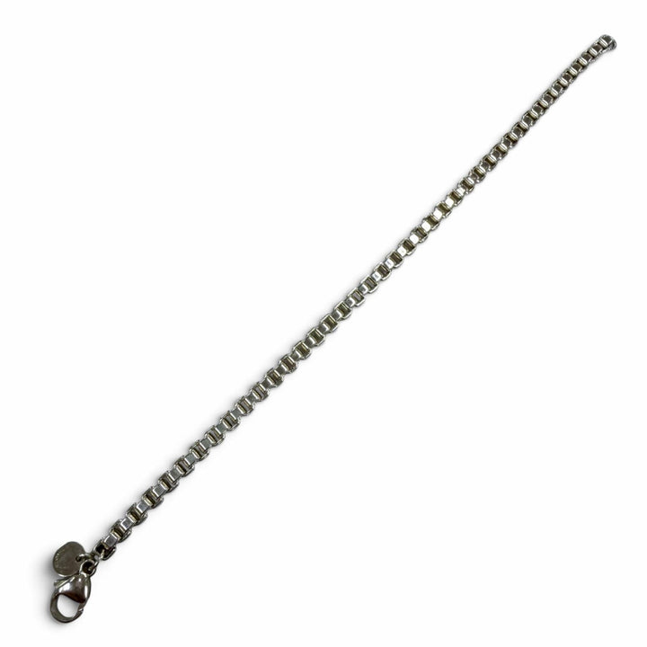 美品▼TIFFANY&amp;Co. ティファニー ベネチアン 925 チェーン ブレスレット シルバー メンズ レディース アクセサリー 箱・保存袋付き