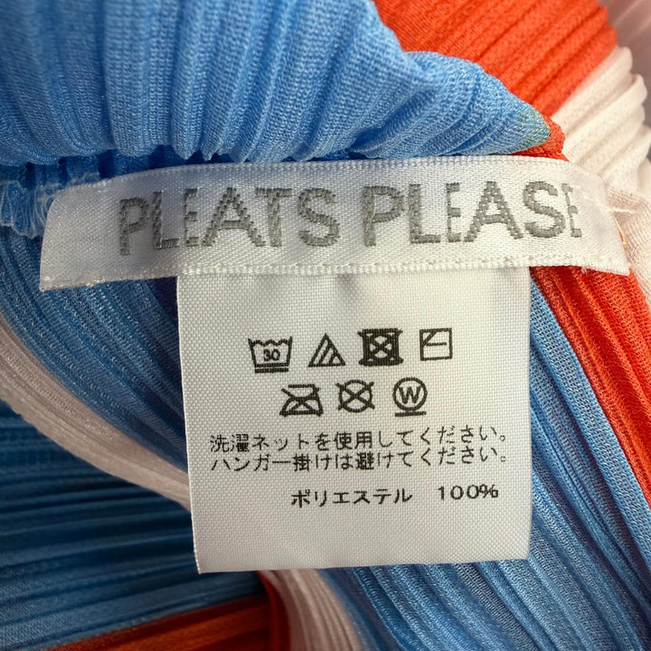 極美品☆PLEATS PLEASE プリーツプリーズ イッセイミヤケ PP03-JH953 斜めストライプ ワンピース マルチカラー 3 日本製 正規品