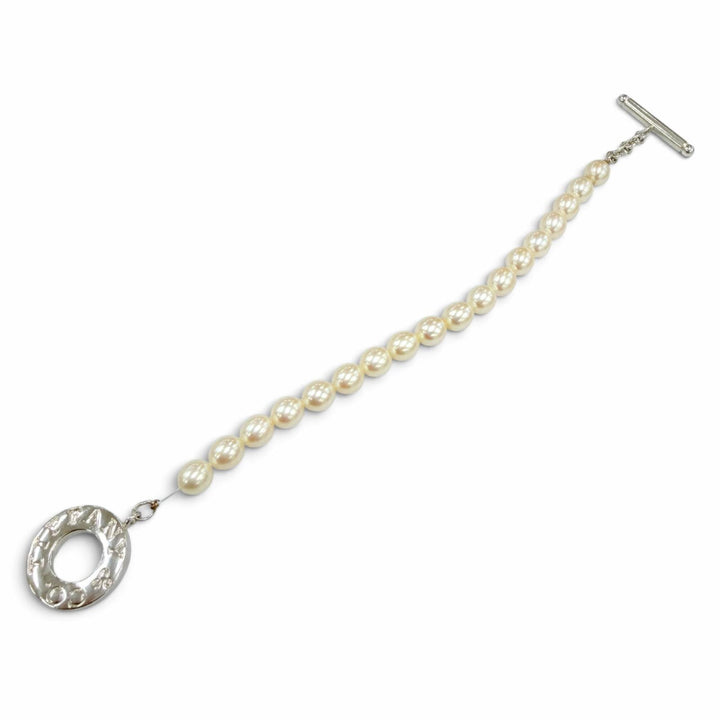 美品☆TIFFANY&amp;Co. ティファニー フレッシュウォーターパール 925 トグル ブレスレット アクセサリー シルバー 総重量21.2g レディース
