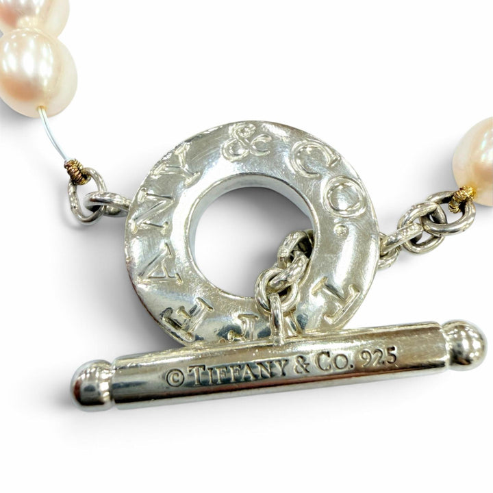 美品☆TIFFANY&amp;Co. ティファニー フレッシュウォーターパール 925 トグル ブレスレット アクセサリー シルバー 総重量21.2g レディース