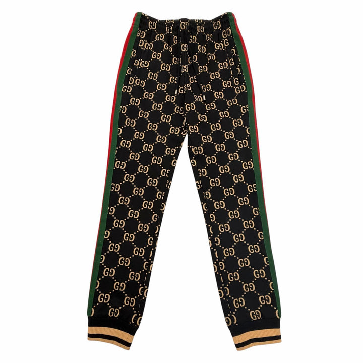 未使用品▼GUCCI グッチ 695976 ウェブライン GG コットン ジャージー ジョガーパンツ トラックパンツ ブラック XS 伊製 正規品 メンズ