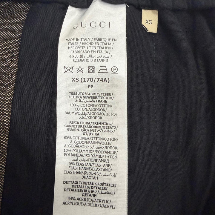 未使用品▼GUCCI グッチ 695976 ウェブライン GG コットン ジャージー ジョガーパンツ トラックパンツ ブラック XS 伊製 正規品 メンズ