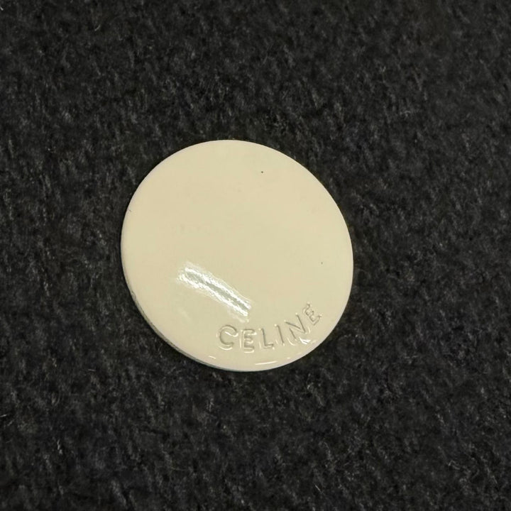 極美品□CELINE セリーヌ 2V86W896C Cロゴ カレッジ テディジャケット ボンバージャケット ブラック IT 44 イタリア製 正規品 メンズ