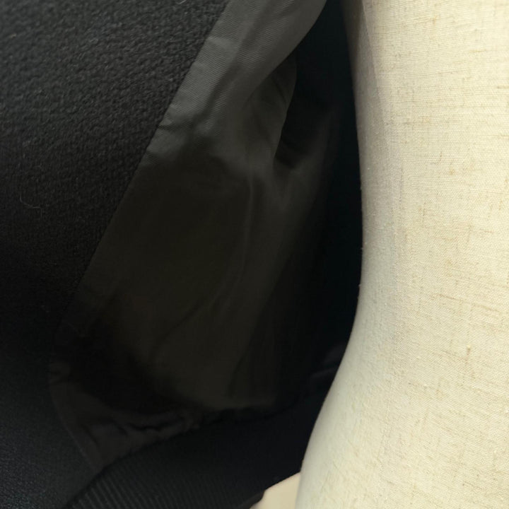極美品□CELINE セリーヌ 2V86W896C Cロゴ カレッジ テディジャケット ボンバージャケット ブラック IT 44 イタリア製 正規品 メンズ