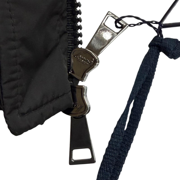 極美品★MONCLER モンクレール DANUBE ロゴ入りベルト フード付 ZIP UP ダウンジャケット アウター ブラック 1 国内正規品 レディース
