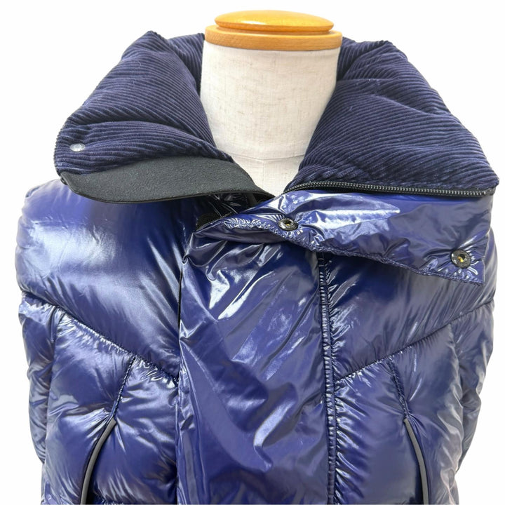 極美品□MONCLER GRENOBLE モンクレールグルノーブル BERZIN GILET ロゴワッペン ダウンベスト ネイビー 0 正規品 メンズ ハンガー付き