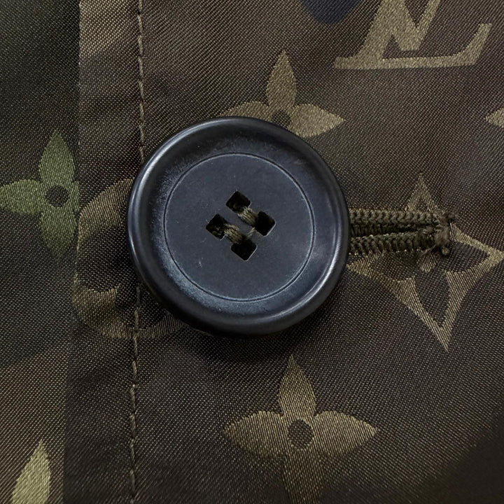極美品□LOUIS VUITTON Supreme ルイヴィトン シュプリーム シルク混 リバーシブルコート ベージュ カモフラ 52 イタリア製 正規品