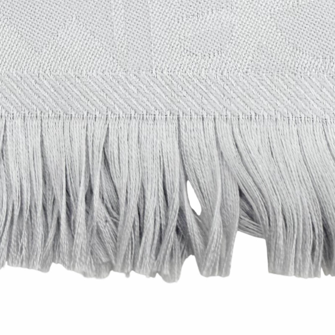 未使用品★HERMES エルメス 262494S 57 ニューリブリス カシミヤ シルク混 GRIS/NUAGE フリンジ 大判 ストール マフラー ショール 箱付