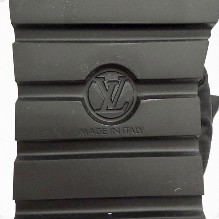 極美品△LOUIS VUITTON ルイヴィトン 1A8T3F ピロー ライン モノグラム スノーブーツ ショートブーツ アンクルブーツ ブラック 35 伊製