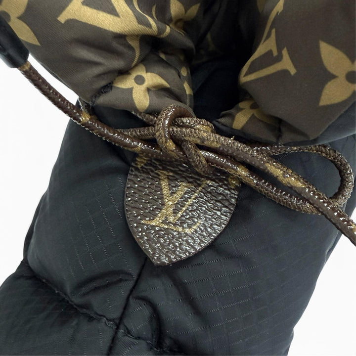 極美品△LOUIS VUITTON ルイヴィトン 1A8T3F ピロー ライン モノグラム スノーブーツ ショートブーツ アンクルブーツ ブラック 35 伊製