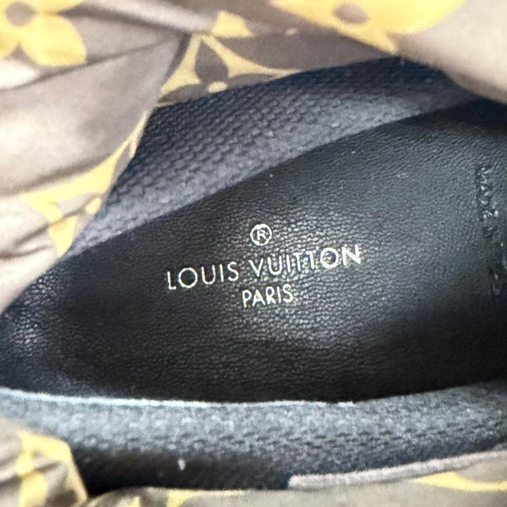 極美品△LOUIS VUITTON ルイヴィトン 1A8T3F ピロー ライン モノグラム スノーブーツ ショートブーツ アンクルブーツ ブラック 35 伊製
