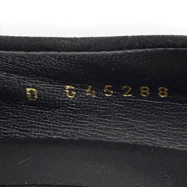 未使用品★CHANEL シャネル 2023年製 23K G45288 ラインストーン付ココマーク スウェードレザー パンプス ブラック ゴールド金具 37 箱付