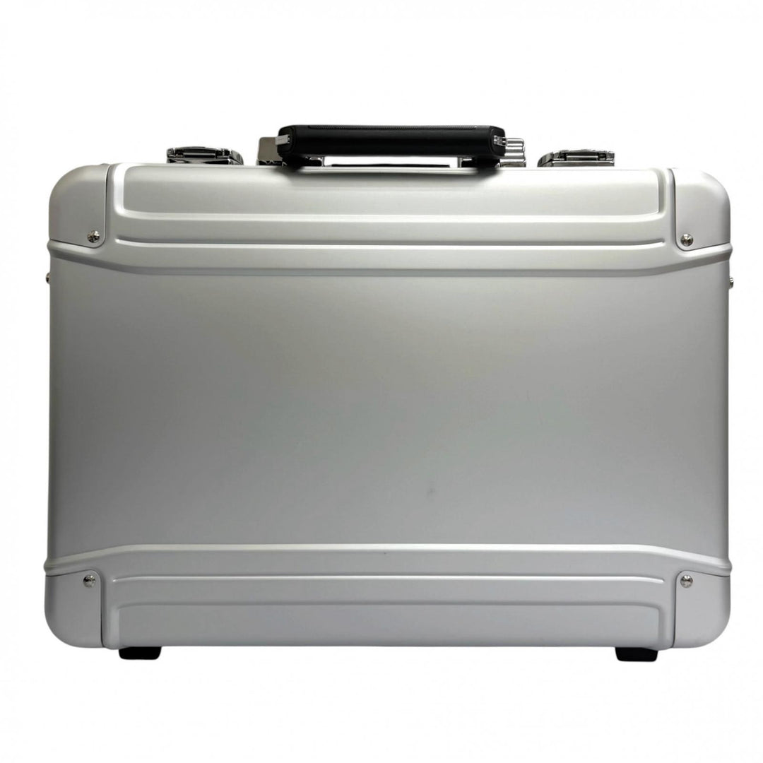 極美品□ZERO HALLIBURTON ゼロハリバートン 94084 ZR-Geo Series アルミニウム 2WAY アタッシュケース スーツケース シルバー メンズ