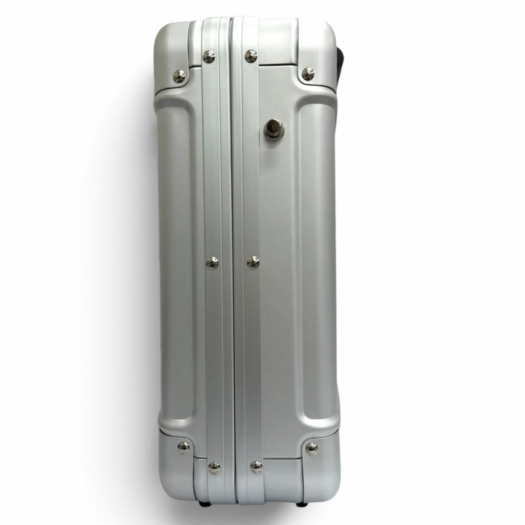 極美品□ZERO HALLIBURTON ゼロハリバートン 94084 ZR-Geo Series アルミニウム 2WAY アタッシュケース スーツケース シルバー メンズ