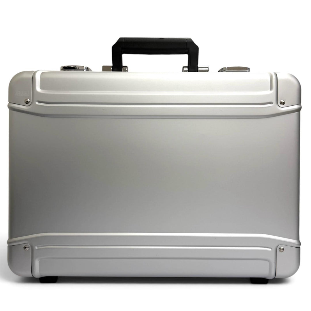 極美品□ZERO HALLIBURTON ゼロハリバートン 94084 ZR-Geo Series アルミニウム 2WAY アタッシュケース スーツケース シルバー メンズ