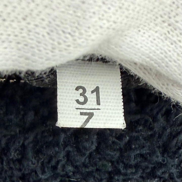 極美品★PRADA プラダ 1NE043 Terry Cloth トライアングルロゴ パイルバッグ ハンドバッグ ネイビー イタリア製 レディース