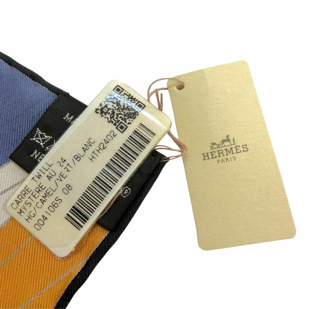 未使用品▼HERMES エルメス MYSTERE AU 24 24番地のミステリー カレ90 シルク100% スカーフ マルチカラー フランス製 レディース 箱付き