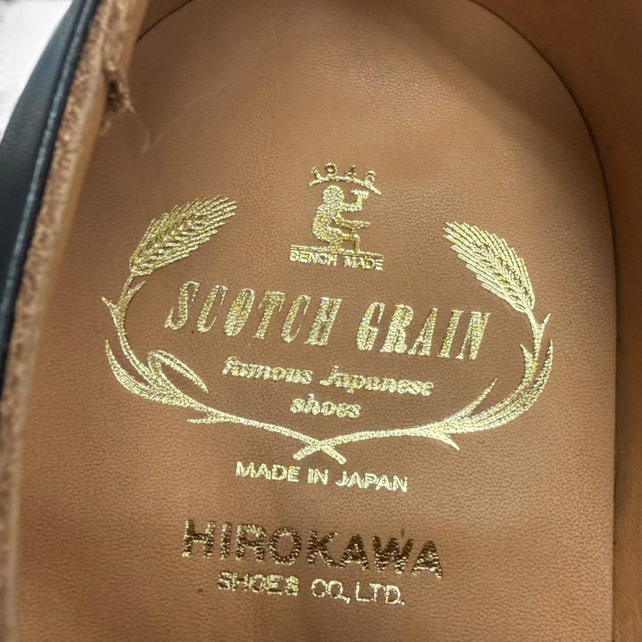 未使用品□SCOTCH GRAIN スコッチグレイン 3526 ASSURANCE レザー グッドイヤーウェルテッド ドレスシューズ ブラック 25 EEE 日本製