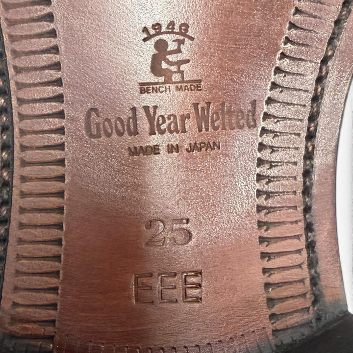 未使用品□SCOTCH GRAIN スコッチグレイン 3526 ASSURANCE レザー グッドイヤーウェルテッド ドレスシューズ ブラック 25 EEE 日本製