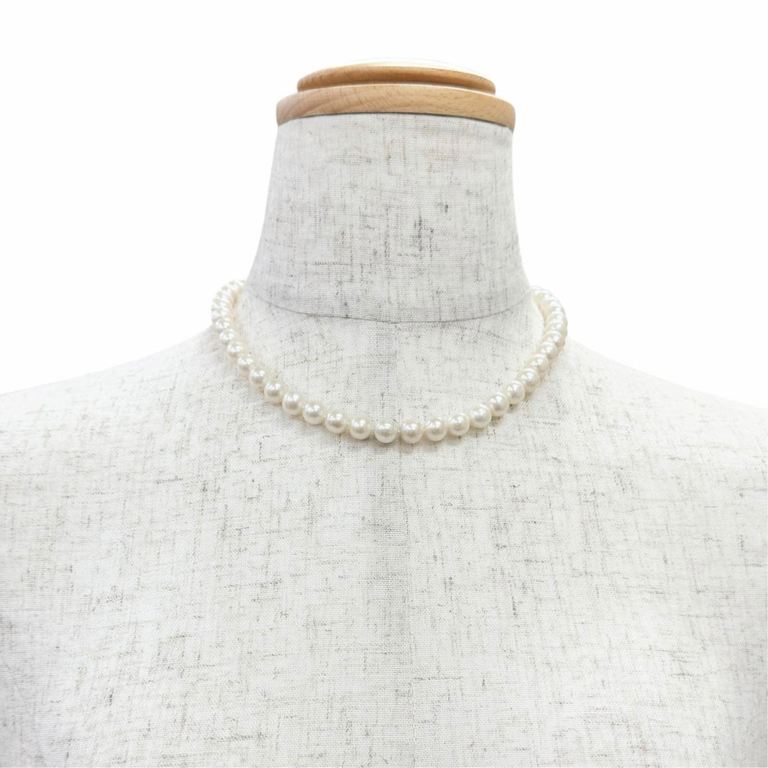 極美品△Bijou de M ビジュードエム マダムパールネックレス アクセサリー ホワイト系 ゴールド金具 レディース 定価111100円 箱・袋付き