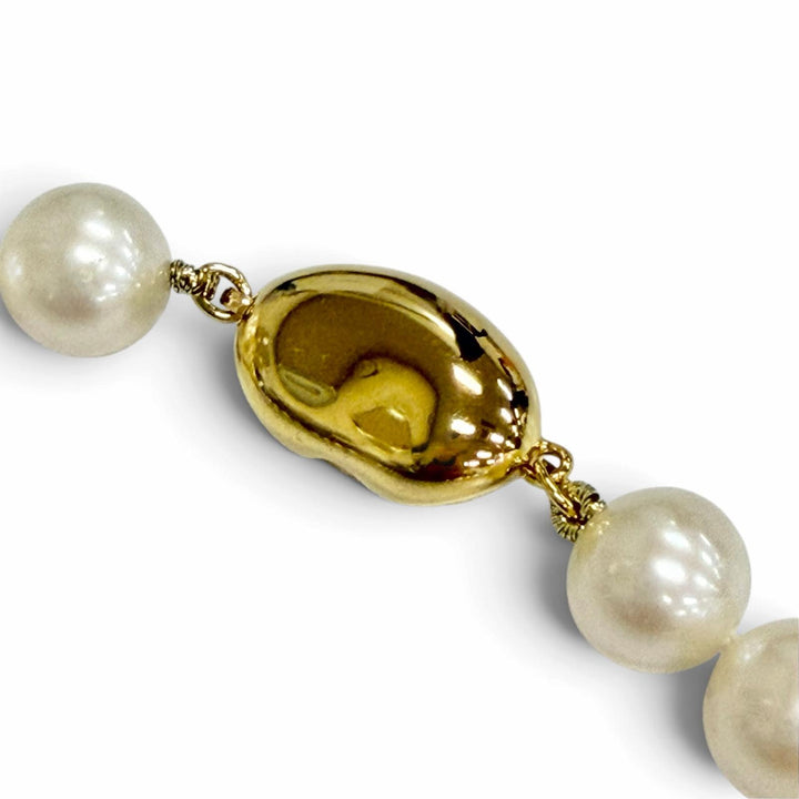 極美品△Bijou de M ビジュードエム マダムパールネックレス アクセサリー ホワイト系 ゴールド金具 レディース 定価111100円 箱・袋付き