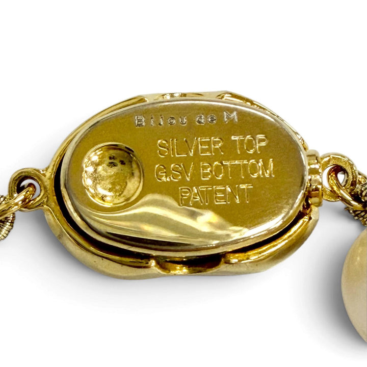 極美品△Bijou de M ビジュードエム マダムパールネックレス アクセサリー ホワイト系 ゴールド金具 レディース 定価111100円 箱・袋付き