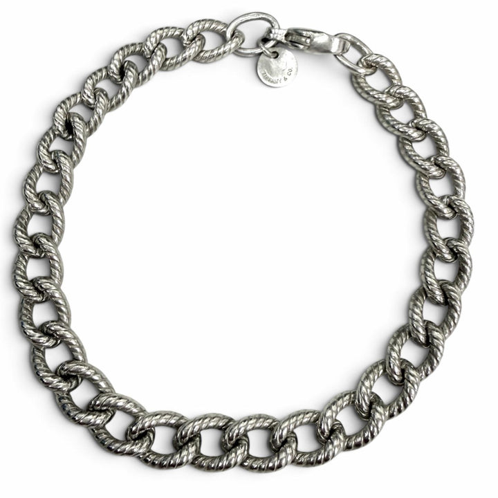 美品□TIFFANY&amp;Co. ティファニー ヴィンテージ 925 ツイストロープ ブレスレット アクセサリー シルバー 重量20.3g レディース メンズ