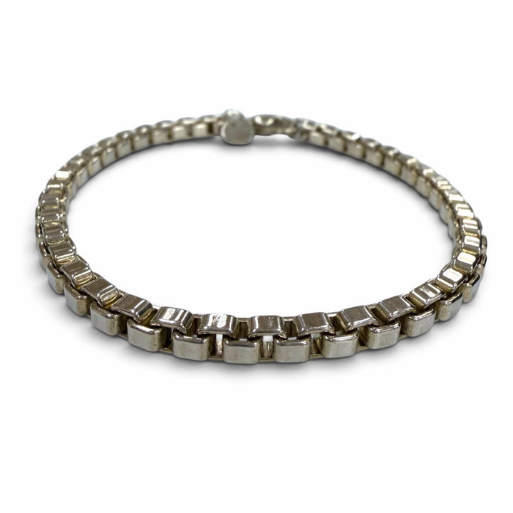 美品▼TIFFANY&amp;Co. ティファニー ベネチアン 925 チェーン ブレスレット シルバー 重量16.0g メンズ レディース アクセサリー