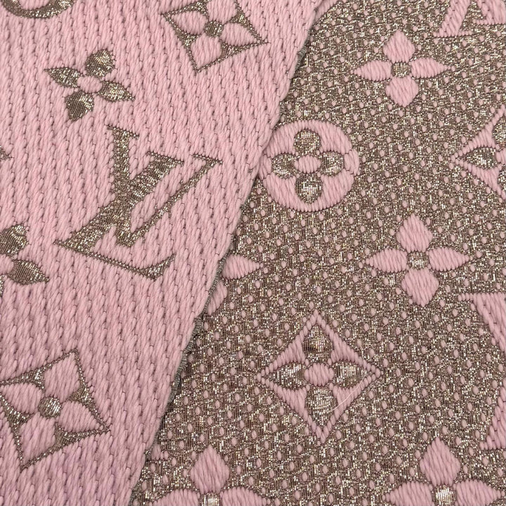 極美品★LOUIS VUITTON ルイヴィトン M70466 エシャルプ ロゴマニア シャイン ウール シルク混 ローズバレリーヌ マフラー 正規品 箱付