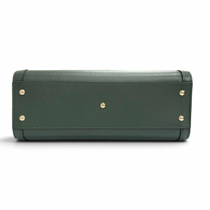 極美品△GUCCI グッチ 853226 ダイアナミディアムトートバッグ バンブー 2WAY ショルダーバッグ ダークグリーン 定価605000円 保存袋付き