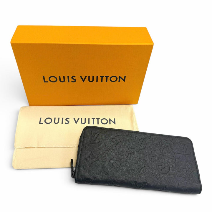 極美品□LOUIS VUITTON ルイヴィトン M80333 ジッピーウォレット・ホリゾンタル モノグラムシャドウ 長財布 ブラック スペイン製 メンズ