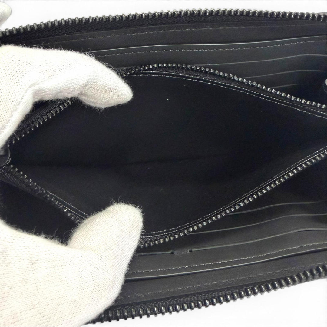 極美品□LOUIS VUITTON ルイヴィトン M80333 ジッピーウォレット・ホリゾンタル モノグラムシャドウ 長財布 ブラック スペイン製 メンズ