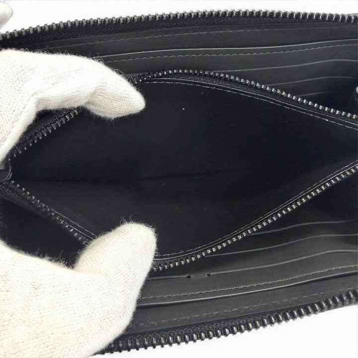 極美品□LOUIS VUITTON ルイヴィトン M80333 ジッピーウォレット・ホリゾンタル モノグラムシャドウ 長財布 ブラック スペイン製 メンズ
