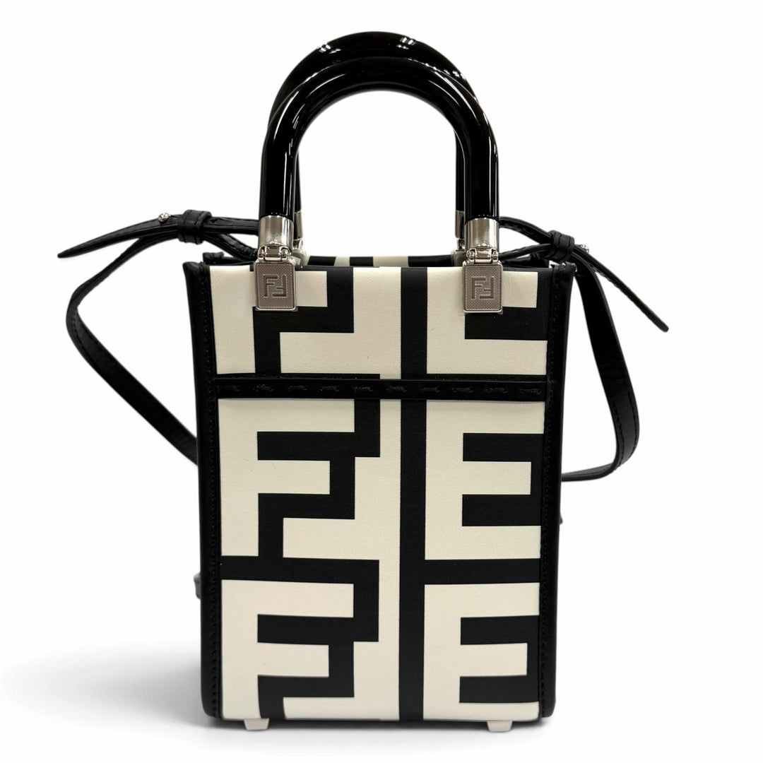 極美品★FENDI×MARC JACOBS フェンディ×マークジェイコブス サンシャイン ショッパースモール レザー 2WAY ハンドバッグ 保存袋付