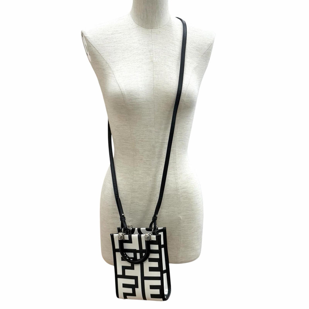 極美品★FENDI×MARC JACOBS フェンディ×マークジェイコブス サンシャイン ショッパースモール レザー 2WAY ハンドバッグ 保存袋付