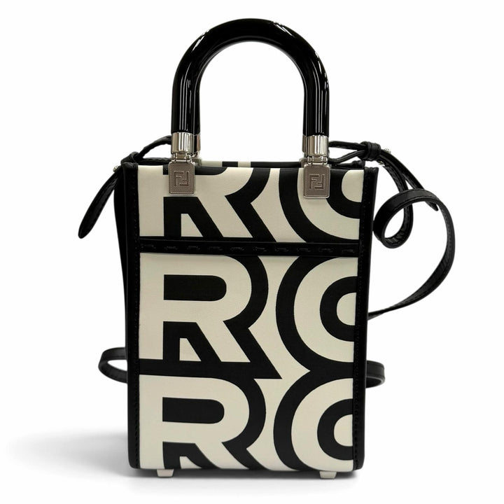 極美品★FENDI×MARC JACOBS フェンディ×マークジェイコブス サンシャイン ショッパースモール レザー 2WAY ハンドバッグ 保存袋付