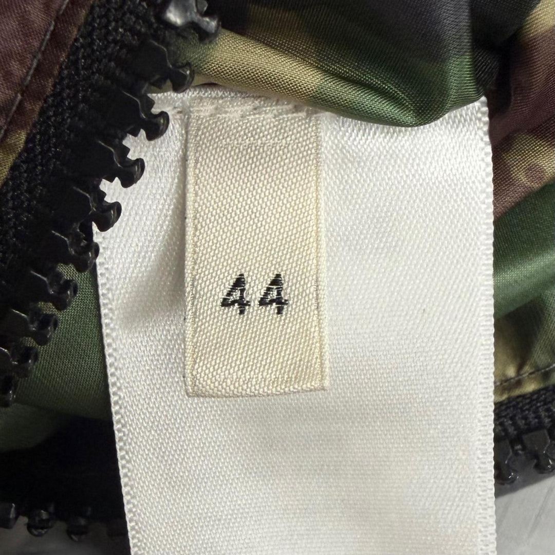 未使用品□CELINE セリーヌ 2W771153Q カモフラ柄 スタンドカラー ダウンジャケット パファージャケット グレー 44 イタリア製 正規品