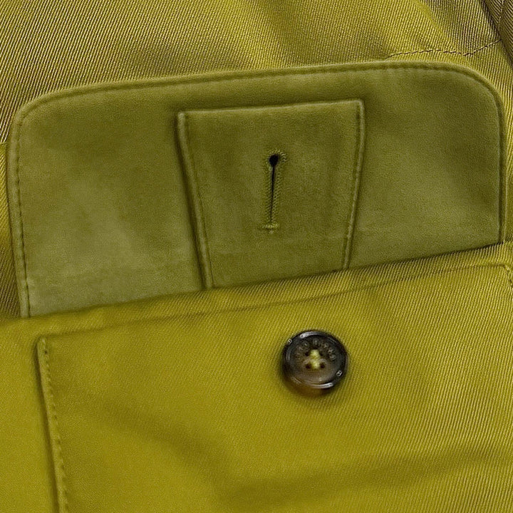 美品▼Loro Piana ロロピアーナ FAL8088 RAIN SYSTEM シルク100% ヤギ革 ゴートレザー使い ロゴ入りボタン ダウンジャケット M 正規品