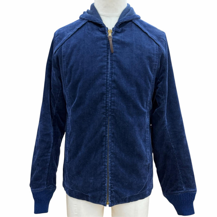 美品▼VISVIM ビズビム 0113205013021 PALMITO SHAWL COLLAR JKT コーデュロイ 中綿入り ZIPUP ブルゾン ジャケット ネイビー 1 正規品