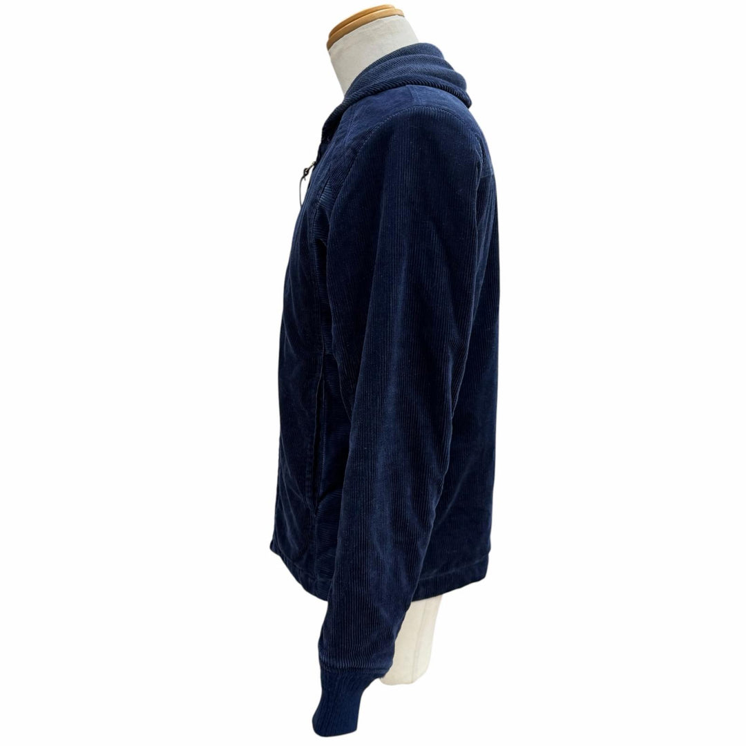 美品▼VISVIM ビズビム 0113205013021 PALMITO SHAWL COLLAR JKT コーデュロイ 中綿入り ZIPUP ブルゾン ジャケット ネイビー 1 正規品