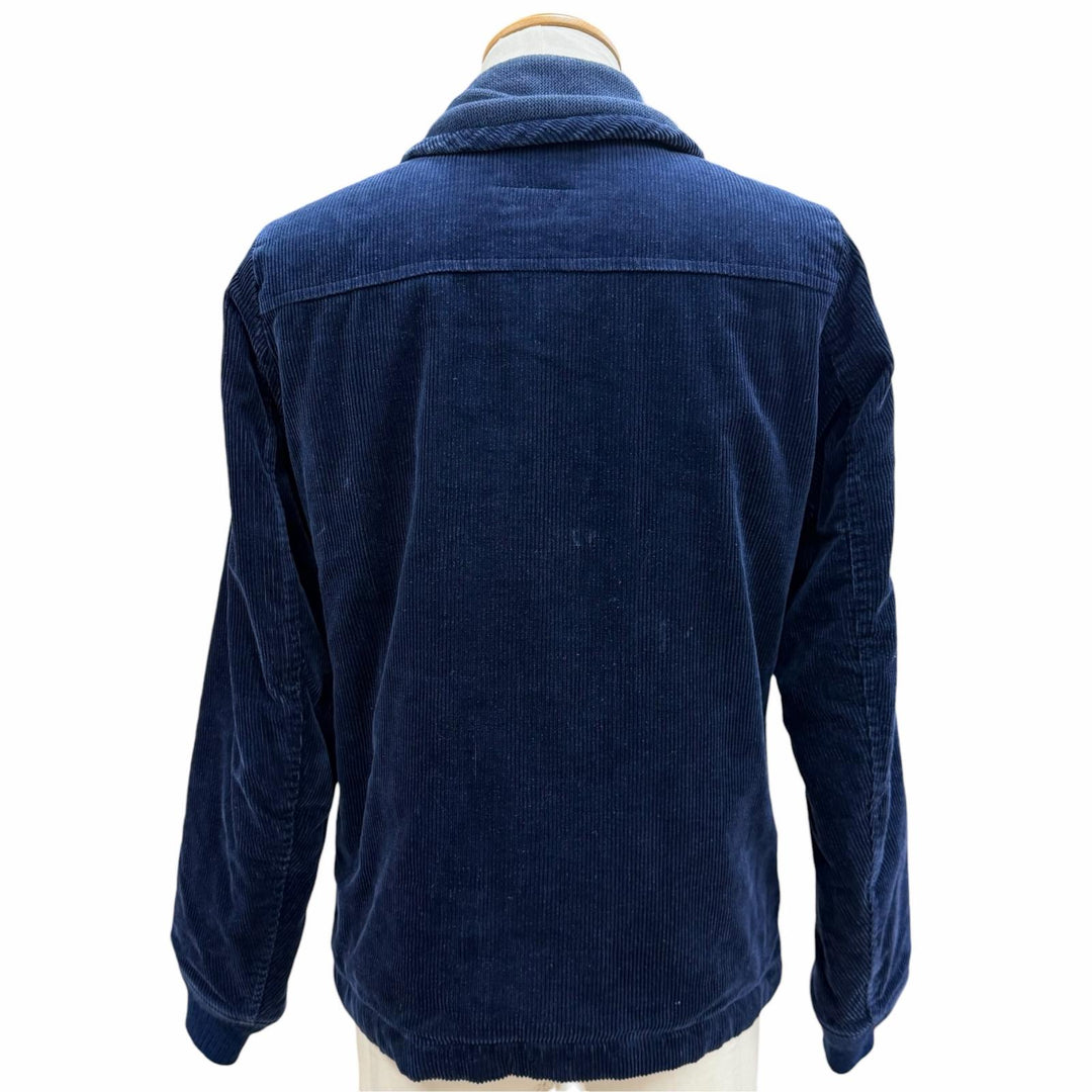 美品▼VISVIM ビズビム 0113205013021 PALMITO SHAWL COLLAR JKT コーデュロイ 中綿入り ZIPUP ブルゾン ジャケット ネイビー 1 正規品